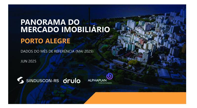 Velocidade de Vendas de imóveis novos em Porto Alegre atingiu a taxa de 5% em maio
