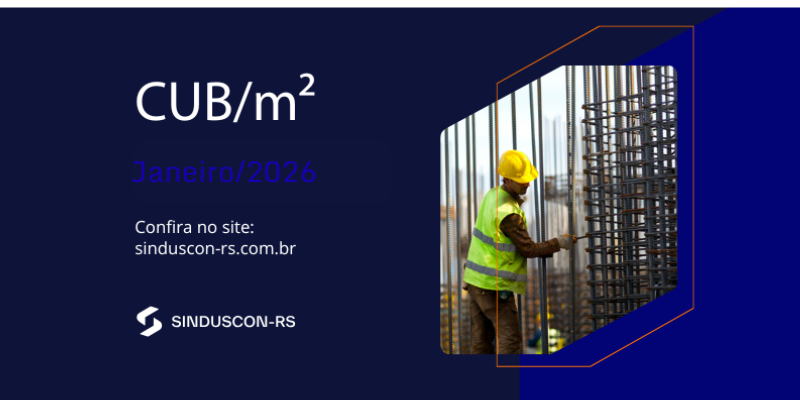 Sinduscon-RS divulga novos valores do CUB