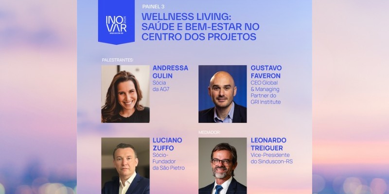 Painel 3 – Wellness Living: Andressa Gulin, Gustavo Faveron, Luciano Zuffo e Leonardo Treiguer